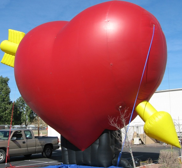 Valentine's Day balloon - 25 ft. heart balloon.